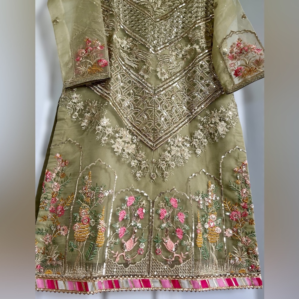 Green Pakistani Suit, Dress, Salwar Kameez - Picture 6 of 11
